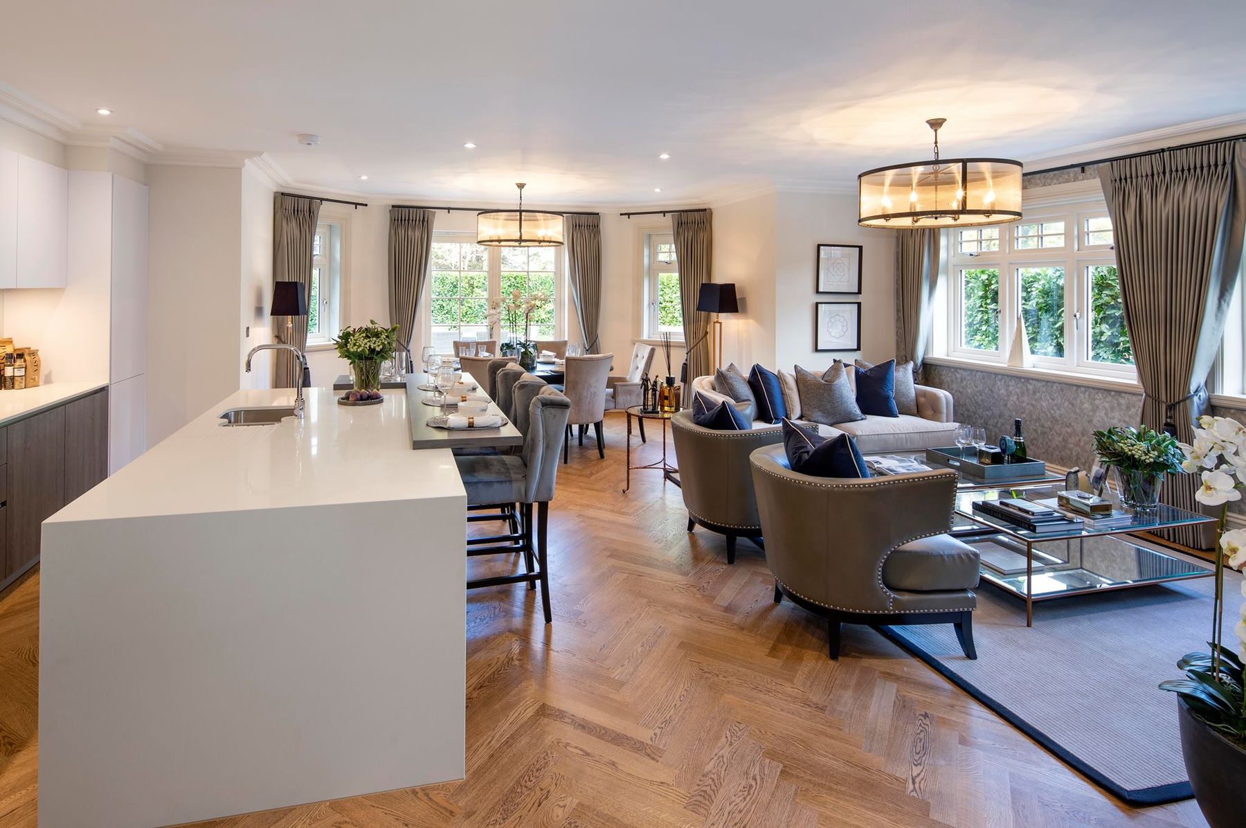 Open-plan kitchen and family room